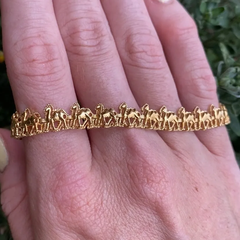 14k Yellow Gold Camel Bracelet (7") Estate