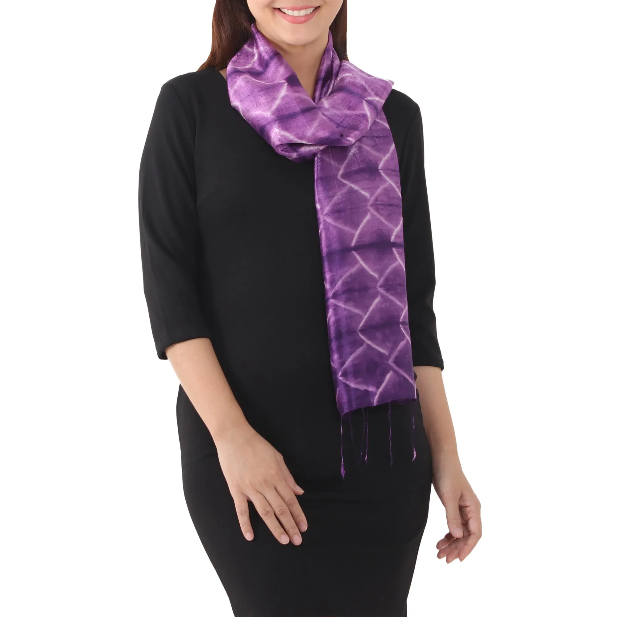 Amethyst Mystique Silk Scarf