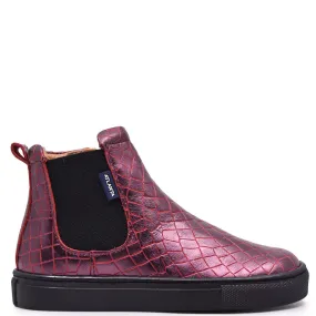 Atlanta Mocassin Mirage Red Croc Sneaker Boot