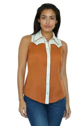 Atlanta Women's Shirt Brown and Cream