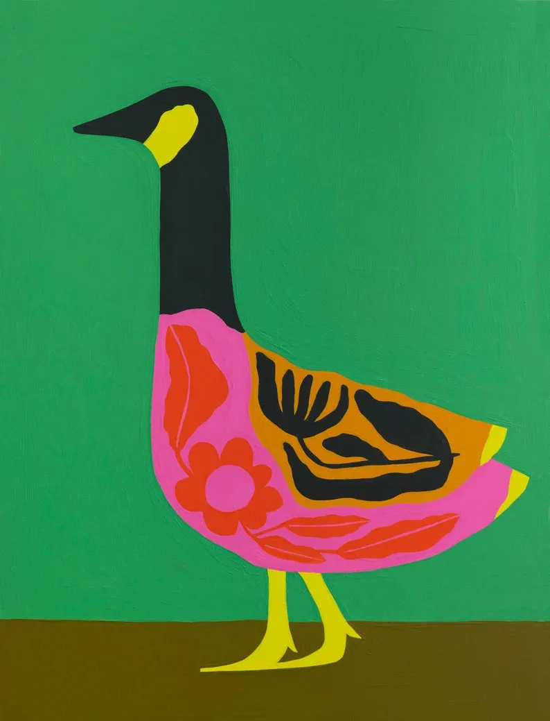 Bekah Worley Co. -  Folk Art Goose Print | 2 Sizes