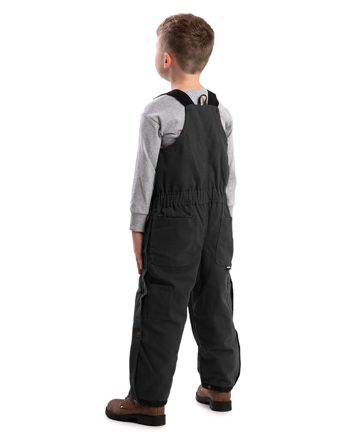 Berne Apparel Boys Softstone Insulated Black 100% Cotton Bib Overall