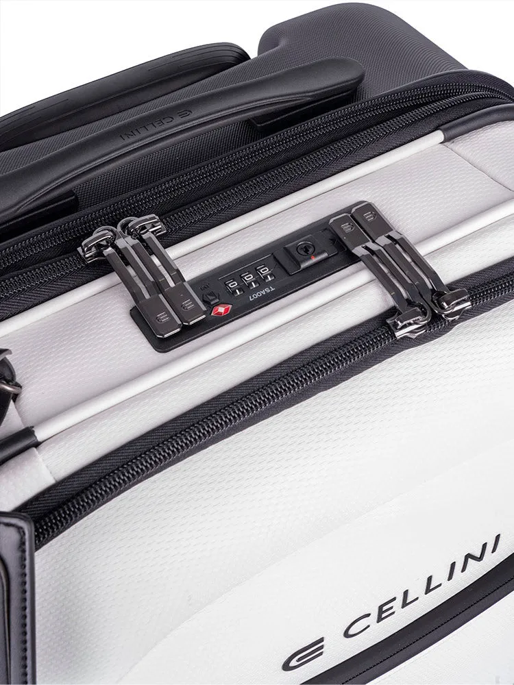 Cellini Pro X 2 Wheel Carry-On Pullman with Oversized Fastline Wheels | White