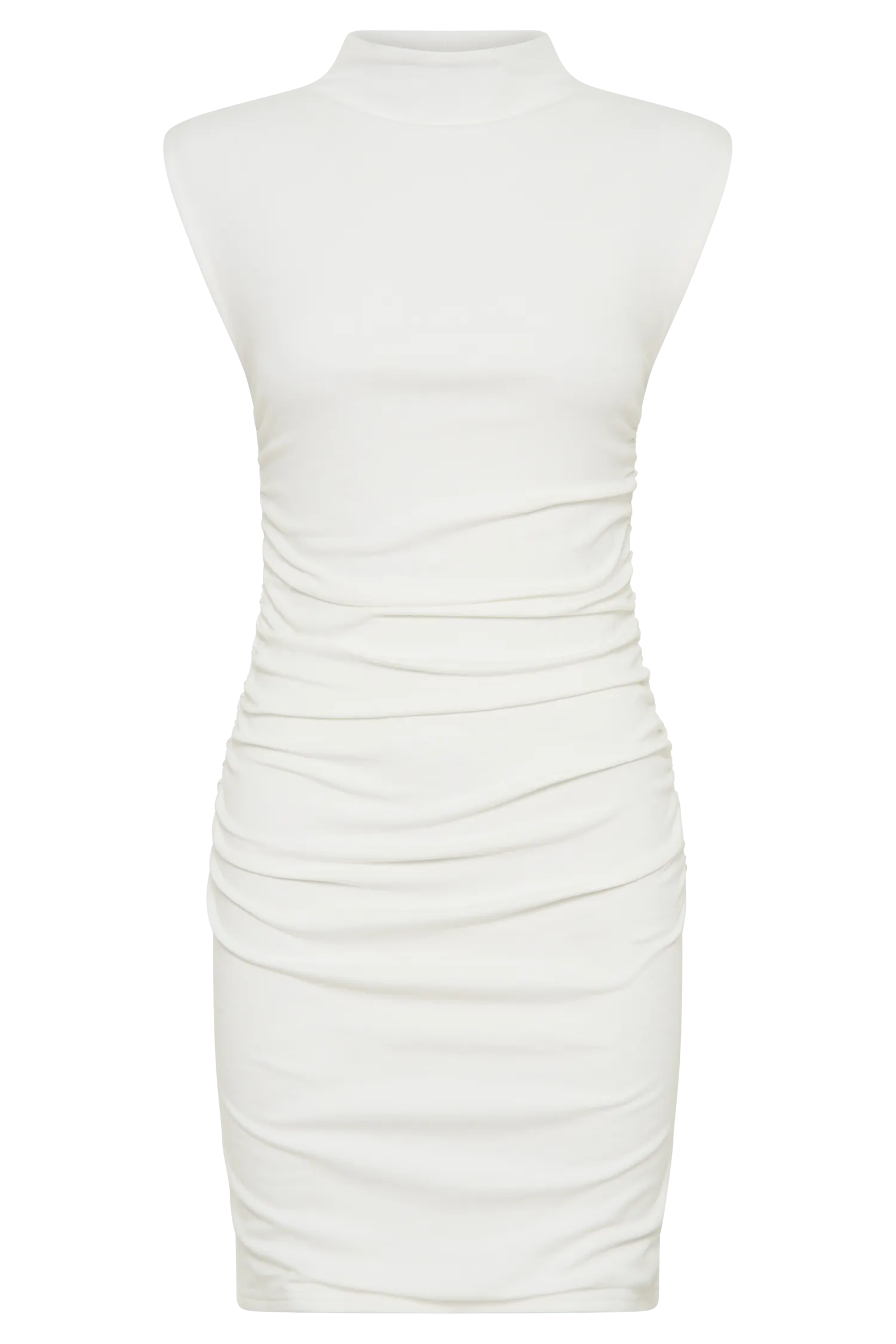 Elliot High Neck Sleeveless Mini Dress - White