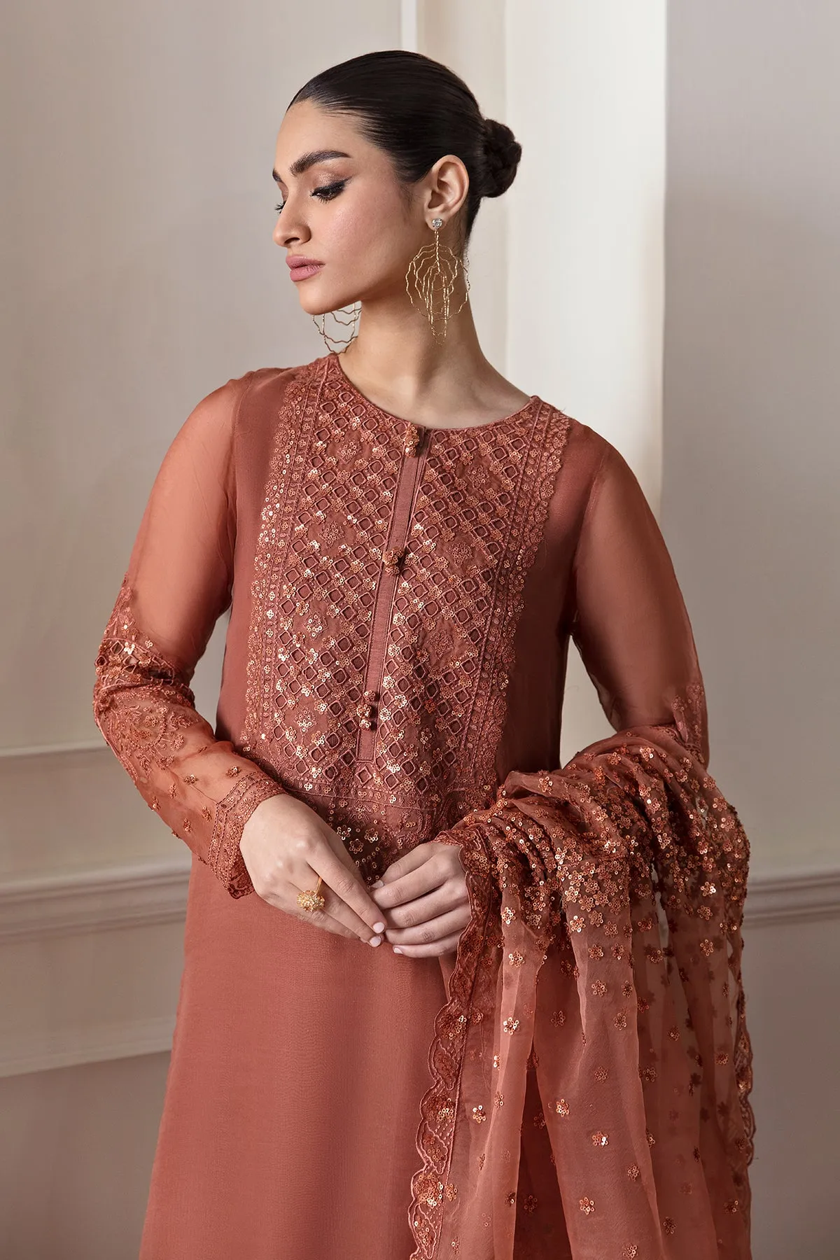 EMBROIDERED CHIFFON UF-296