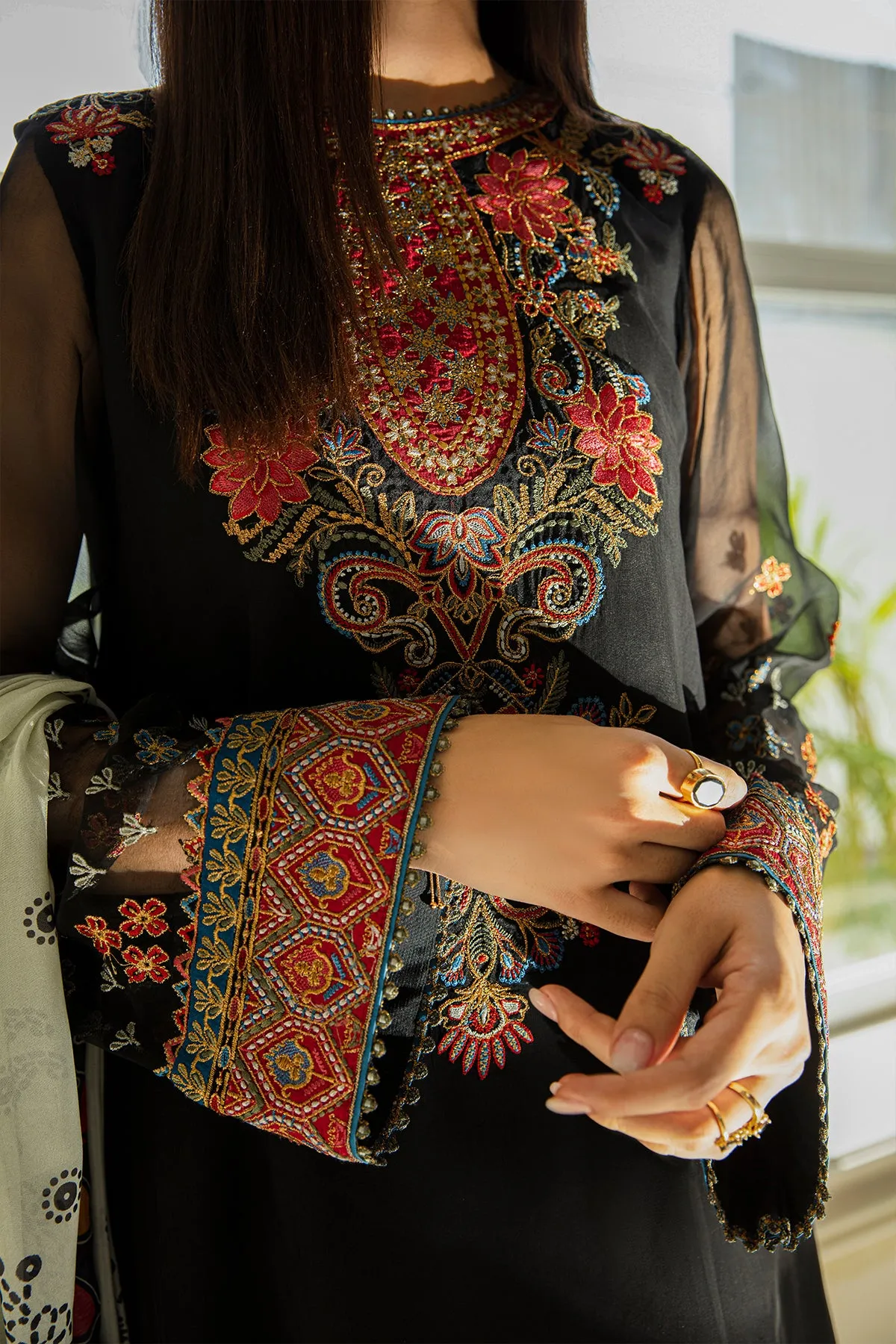 EMBROIDERED CHIFFON UF-388