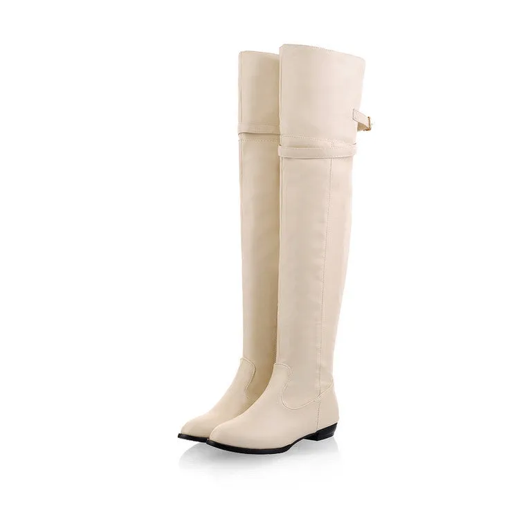 Flat Heel Round Toe Oversized Boots