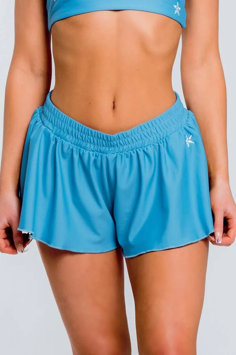 Flowy Athletic Short in Arctic Blue