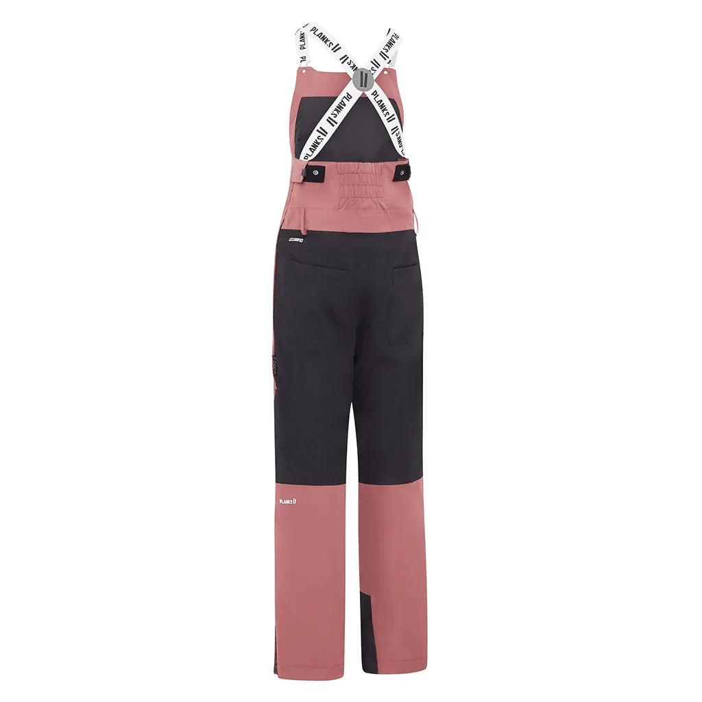 Fun-garees women's bib pants - Clay red