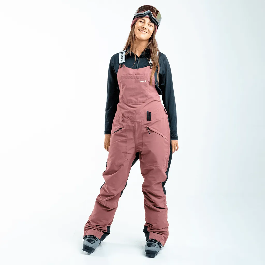 Fun-garees women's bib pants - Clay red