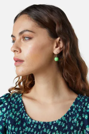 Green Apple Huggie Earrings