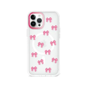 iPhone 12 Pro Max Pink Ribbon Bow Mini Phone Case MagSafe Compatible