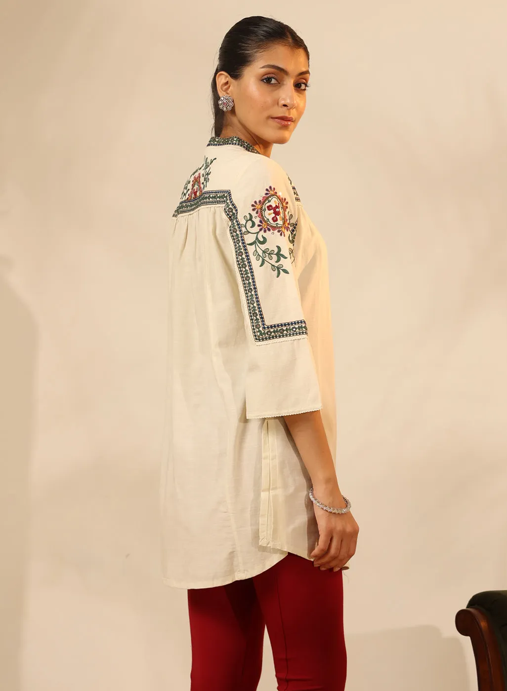 Ivory Embroidered Tunic