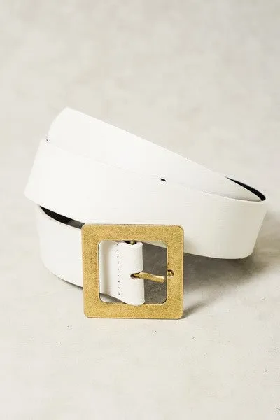 LARGE GOLD SQUARE BUCKLE BELT