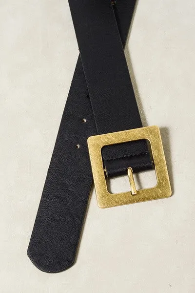 LARGE GOLD SQUARE BUCKLE BELT