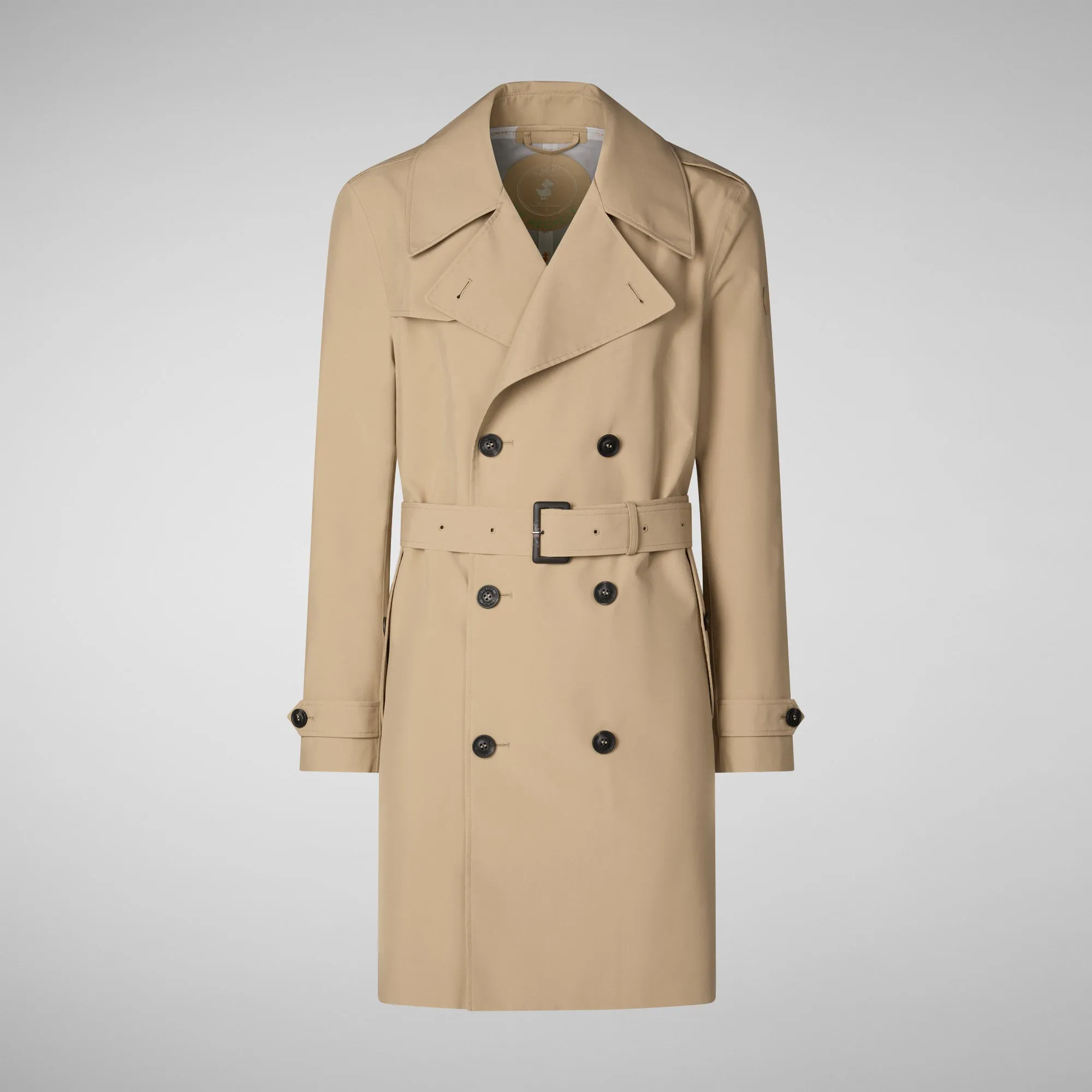 Man's raincoat Zarek in stardust beige