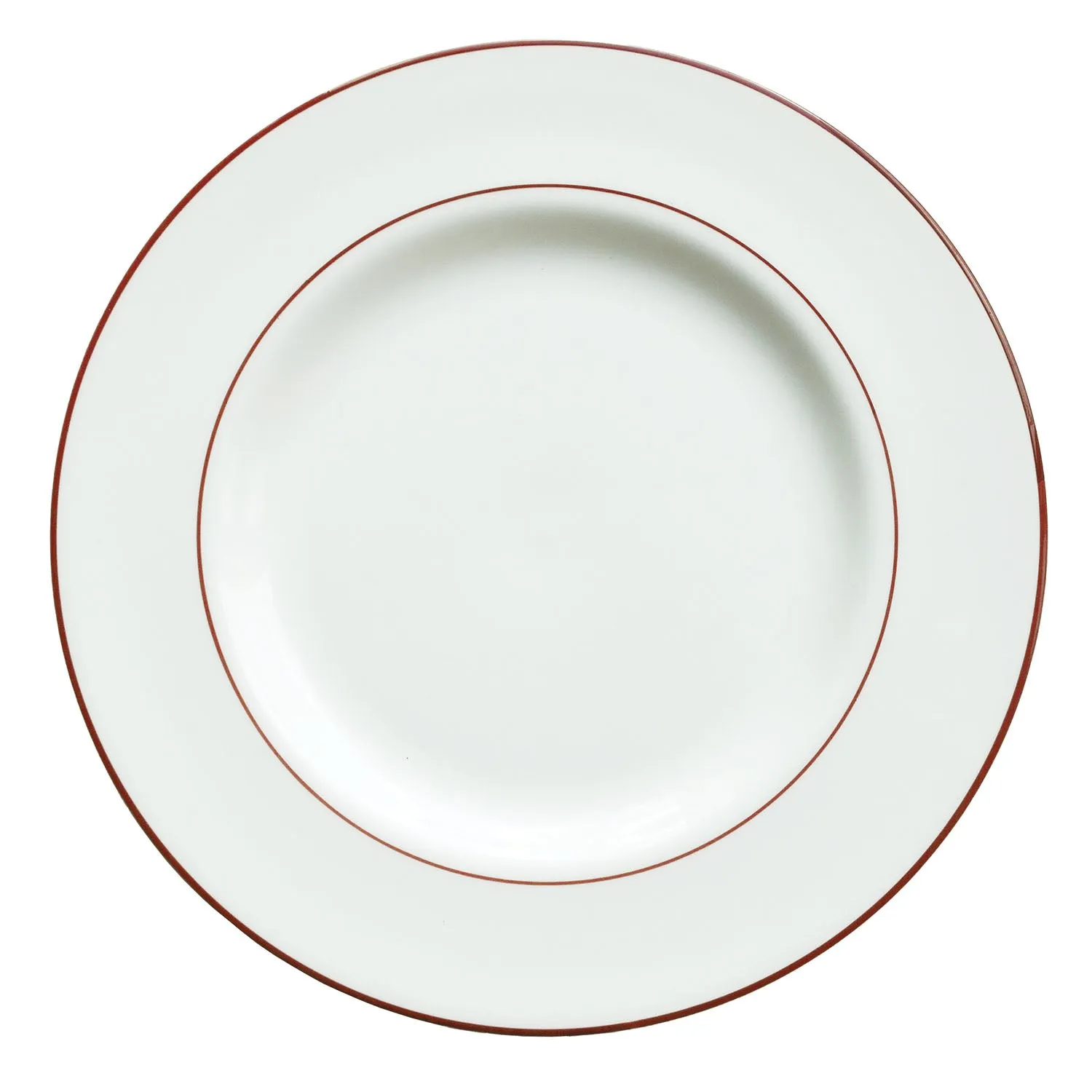 Pickard Signature Dinner Plates, Set of 8, Burgundy and White