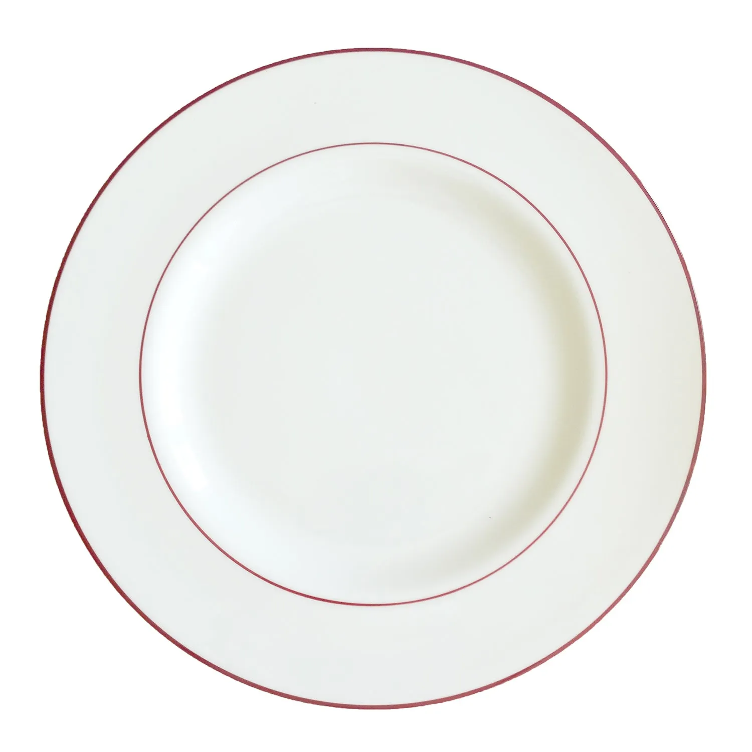 Pickard Signature Dinner Plates, Set of 8, Burgundy and White