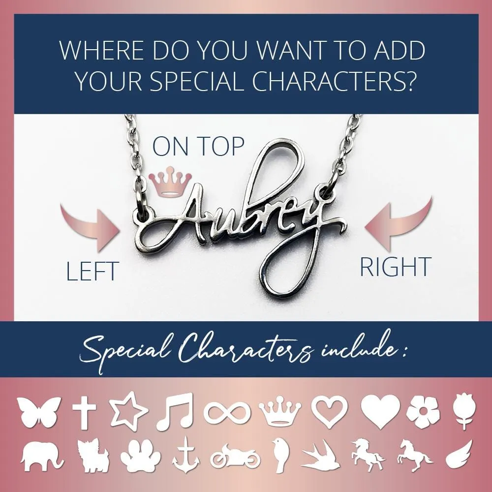 Script Font Cutout Name Necklace