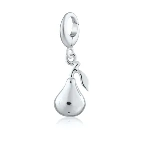 Silver Pear Charm