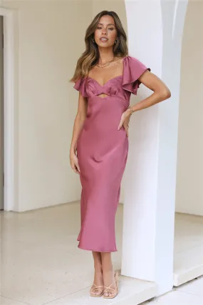 Trendy Guest Midi Dress Plum